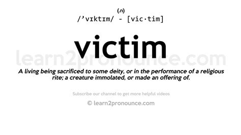 VICTIM Meaning in Tagalog .
